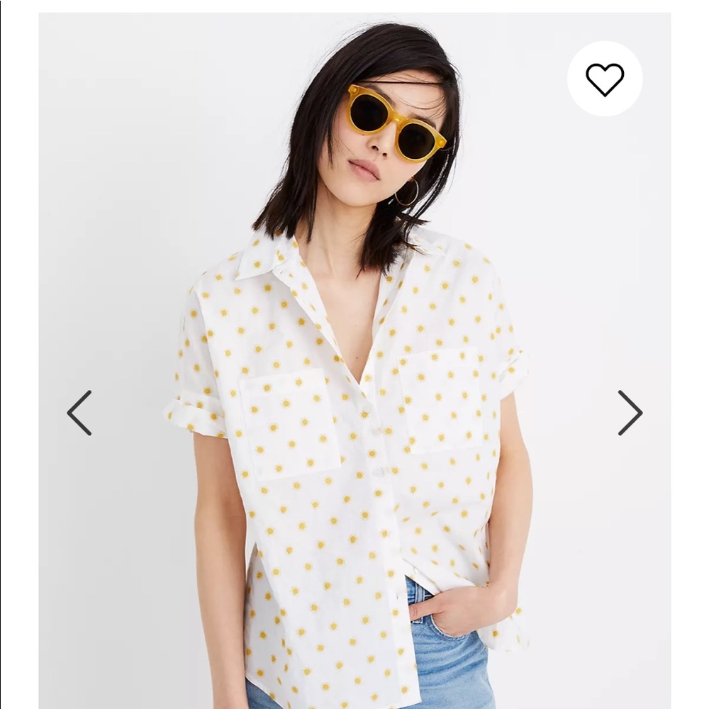 NWT Madewell Sun Embroidered Courier Shirt